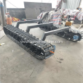 2 ton rubber steel system robot chassis crawler  1 ton undercarriage for agriculture dumper with RC remote control